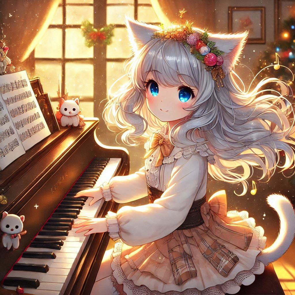 Christmas Carol featuring my cute cat girl